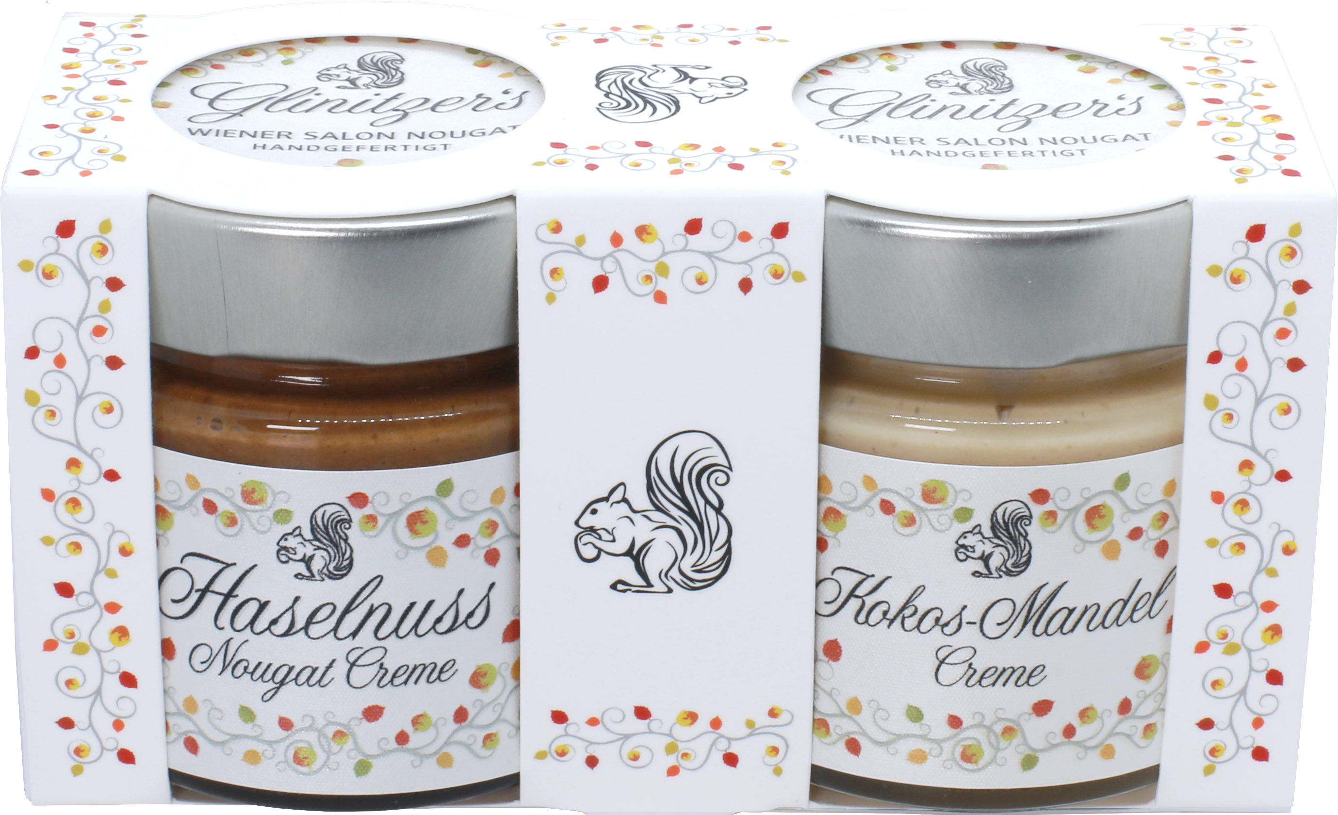 Haselnuss & Kokos-Mandel-Creme, 2x100g