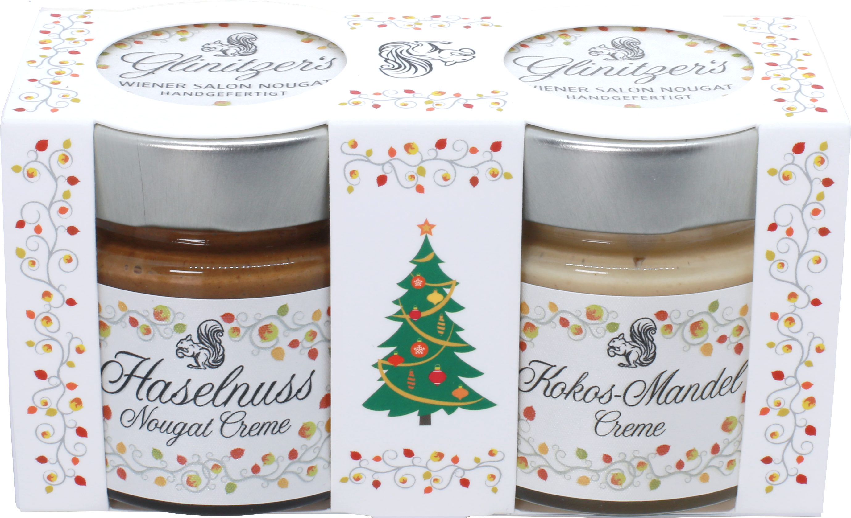 Haselnuss & Kokos-Mandel-Creme, 2x100g