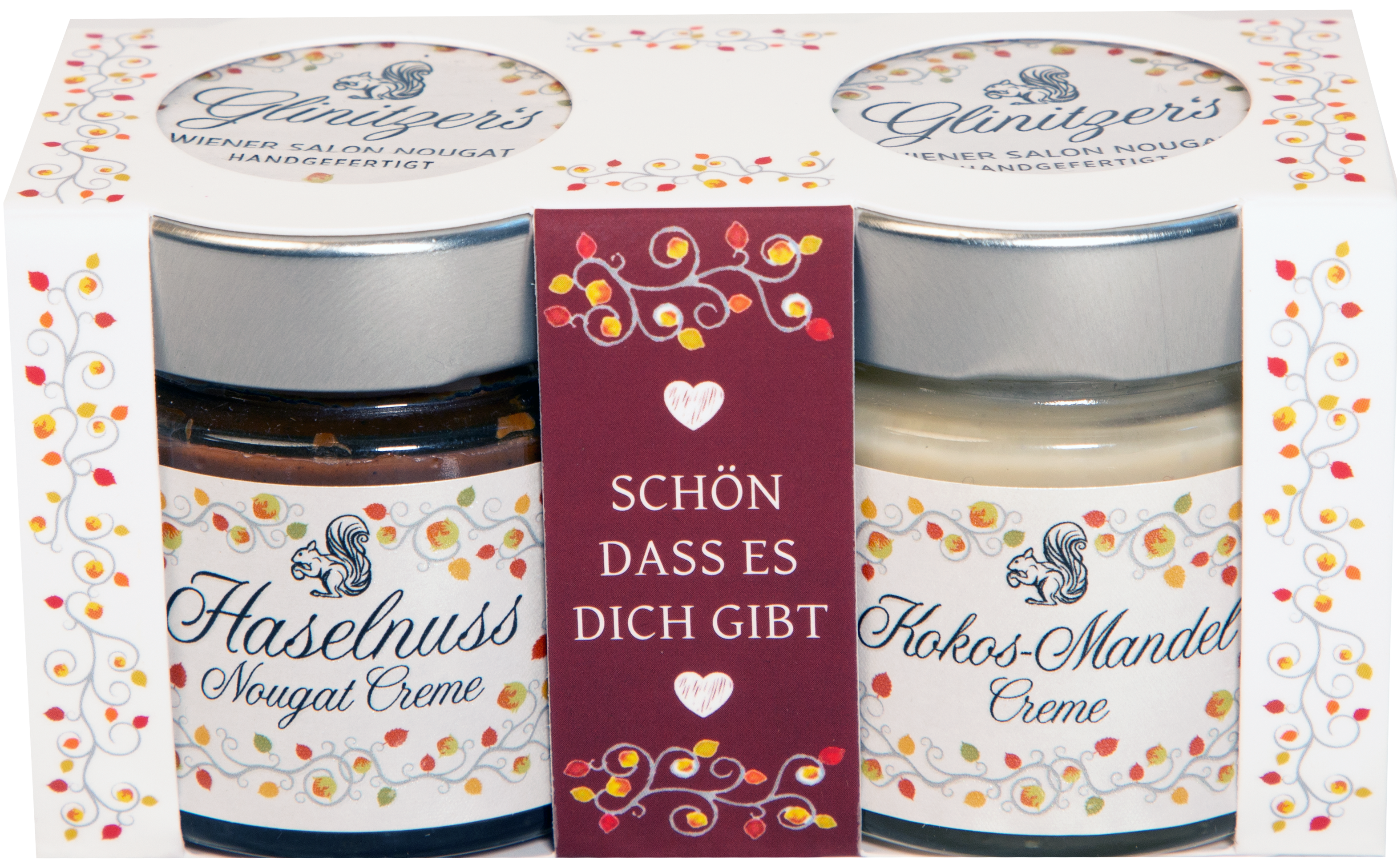 Haselnuss & Kokos-Mandel-Creme, 2x100g